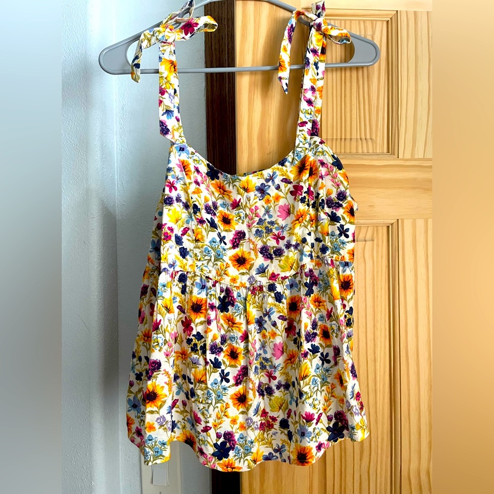 Old Navy tank top tie straps size S